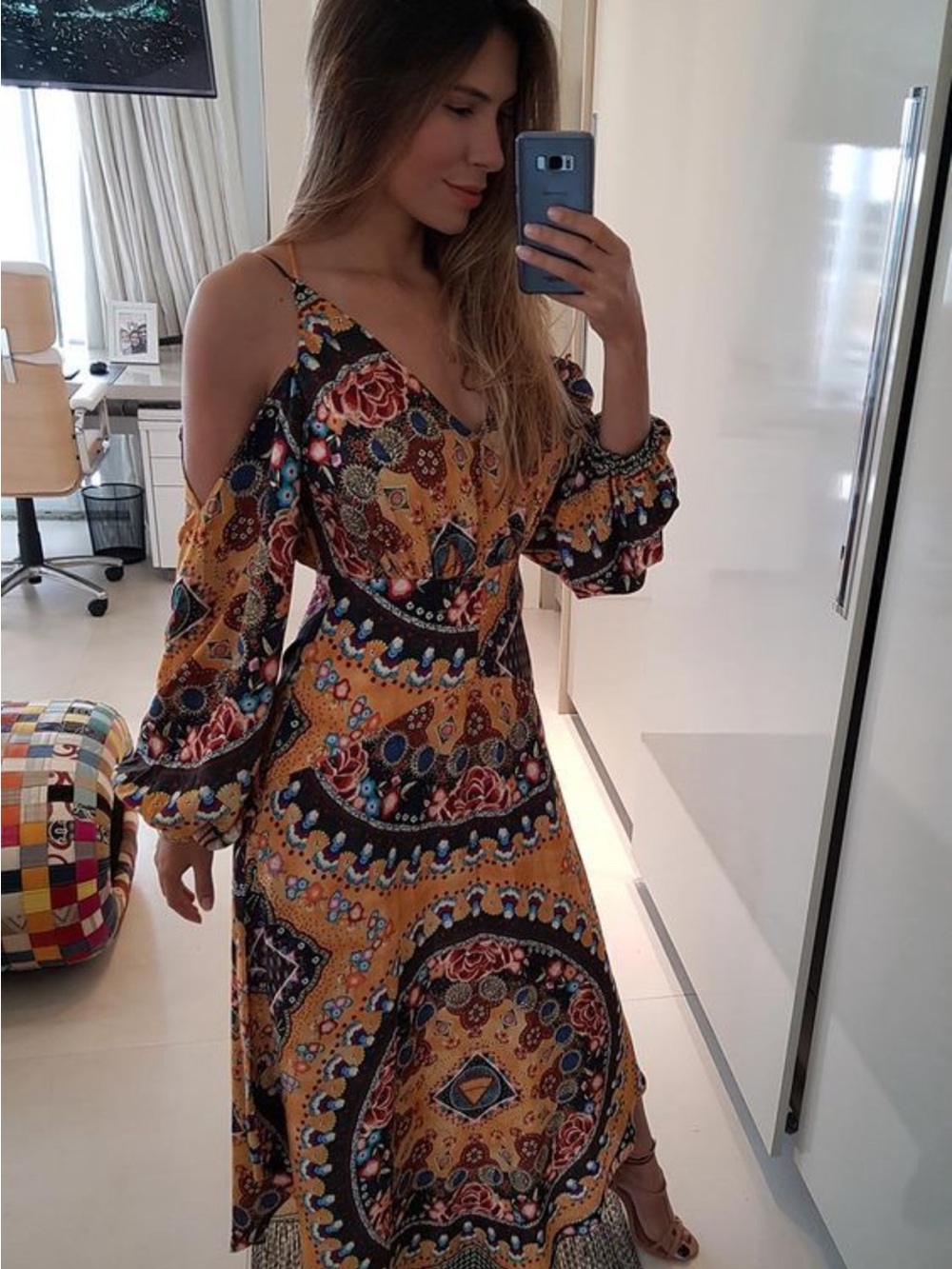 FARM Rio Caravana Lunar Dress